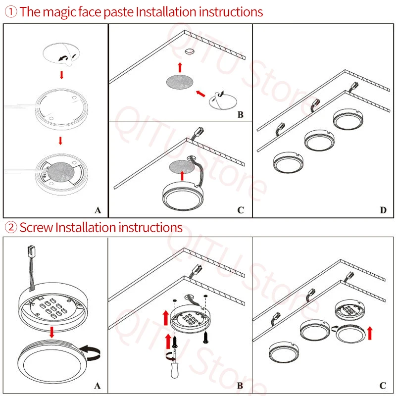 led cabinet light with switch mini spotlight kitchen closet ultra thin 12v small downlight decoration 3468pcs spot ac110220v free global shipping