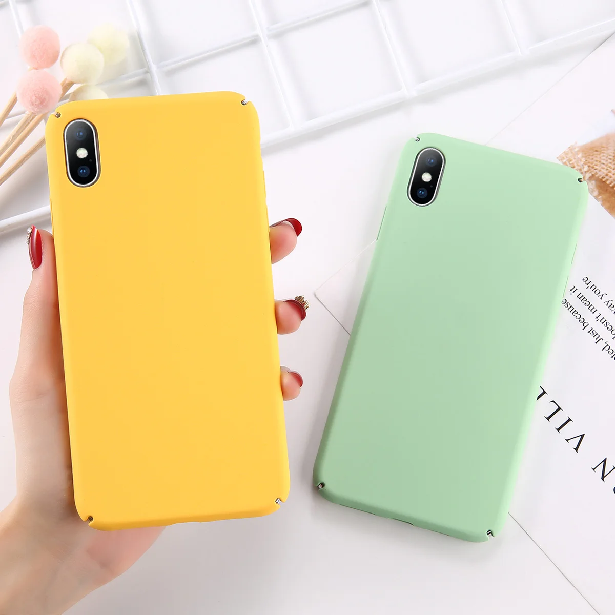 Телефон чехол для iPhone 7 6 6s 8 X плюс XR XS Max простой сплошной цвет Ультратонкий Мягкий