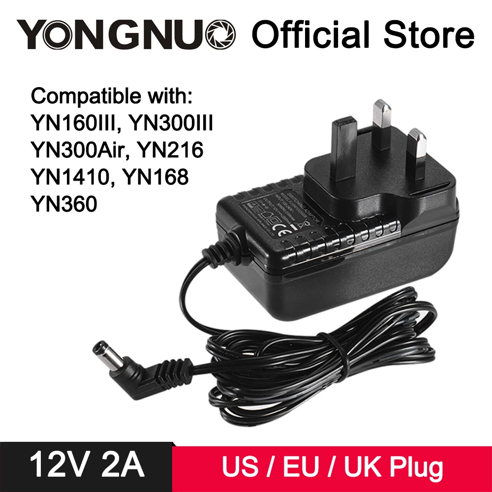 AC к DC Мощность адаптер для YongNuo YN160 YN300 III YN360 YN600 Air RGB YN900 II YN1200 YN308 YN608 YN860 YN1410 YN216