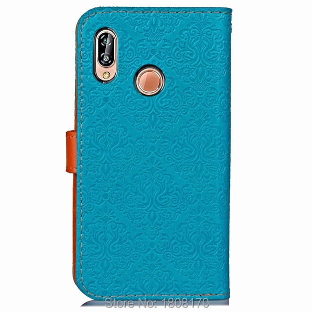 Кожаный чехол кошелек в стиле ретро с цветочным узором для Huawei P20 Lite Pro Honor 7A 7C