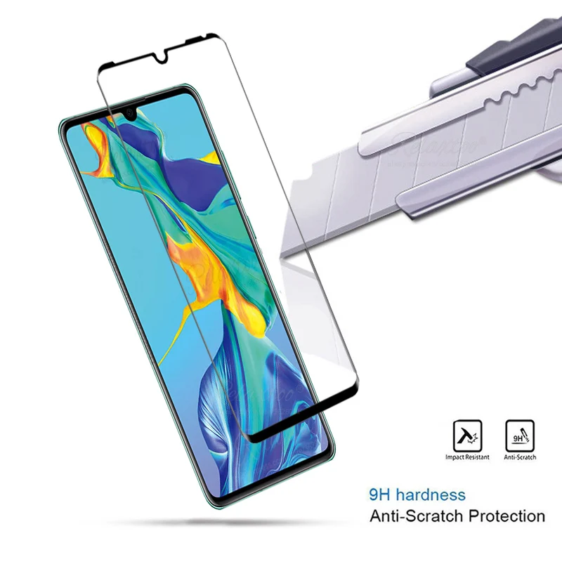 Защитное стекло для Huawei p30 Lite Полное покрытие закаленное huawey p 30 lite легкая защита