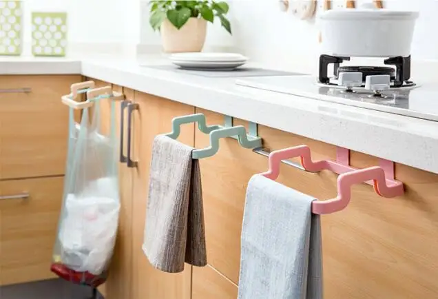 FASOTY Kitchen Door Back Portable Garbage Bag Bracket Home Cabinet Rag Hanging Rack Trash | Дом и сад