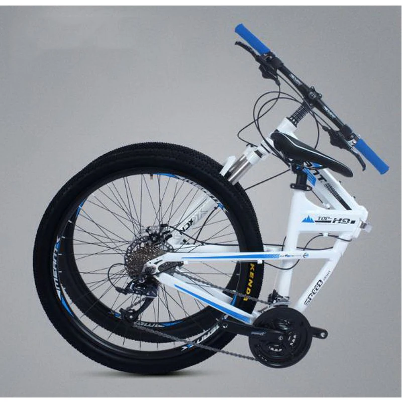 

250406/Folding mountain bike / 27 variable speed aluminum alloy frame double disc brake student adult cycling/