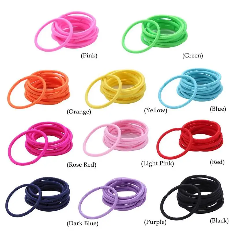 Новинка 10 шт./упак. милые держатели для волос хвостиком девочек 3 см эластичная