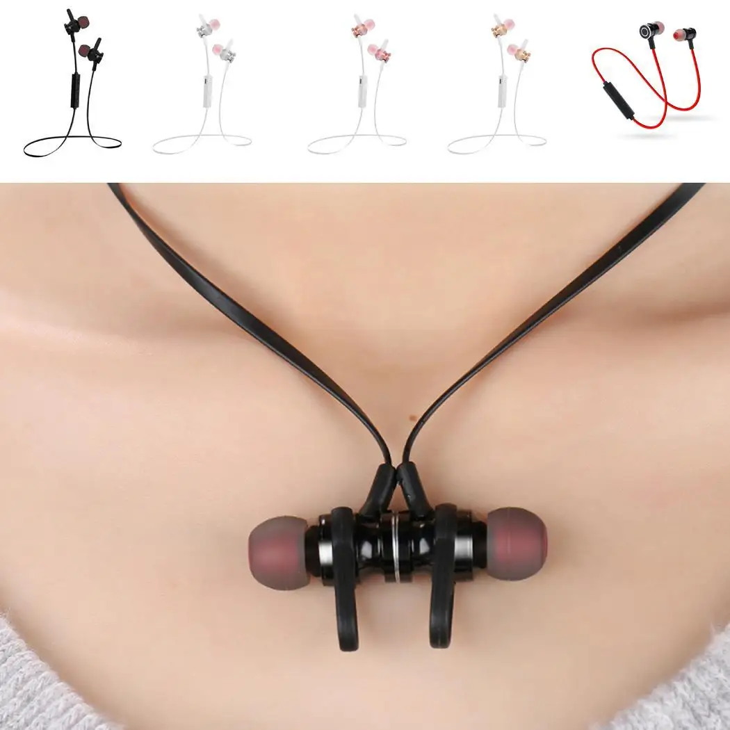 Обычные беспроводные магнитные Bluetooth стерео наушники вкладыши спортивные