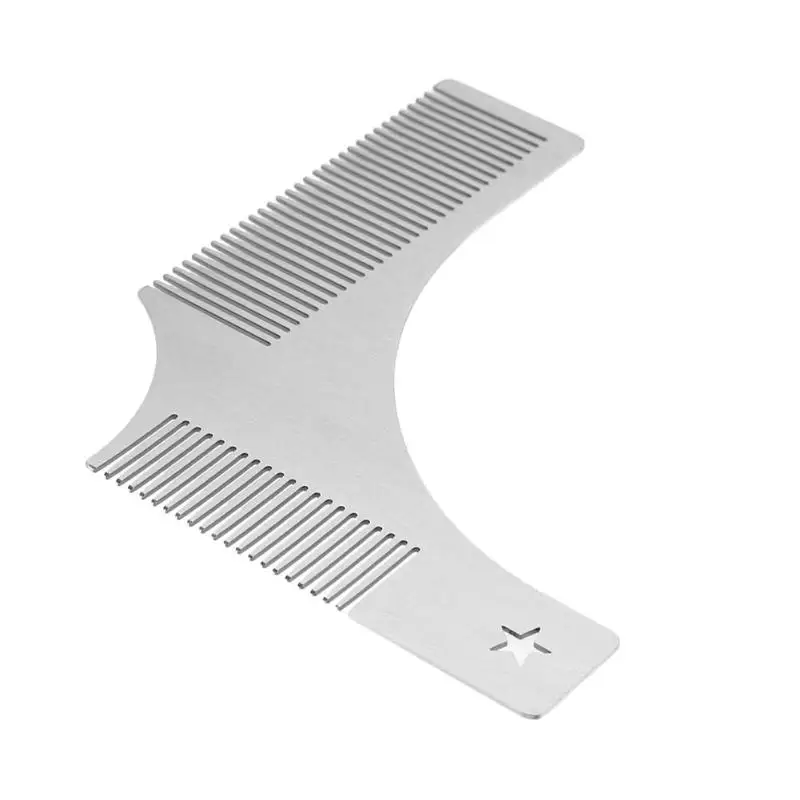 1 шт. серебристая стальная форма для укладки бороды прочная расческа бритья усов