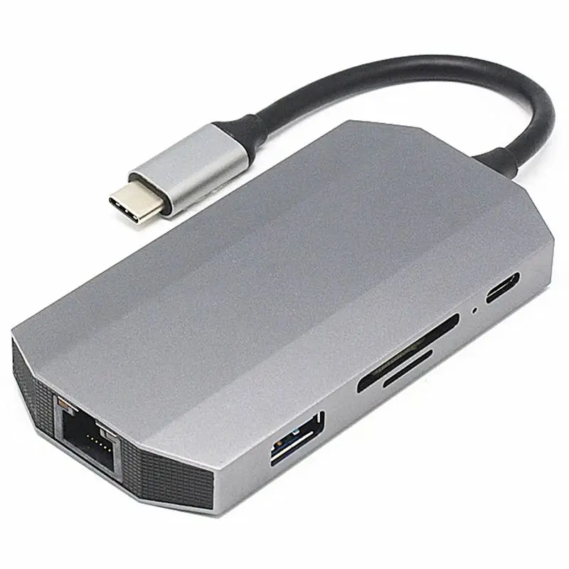 Type-C3.1 4K Usb3.0 Sd Tf Card Gigabit Ethernet Port Usb Sound Pd Charging 9-In-1 Converter | Компьютеры и офис