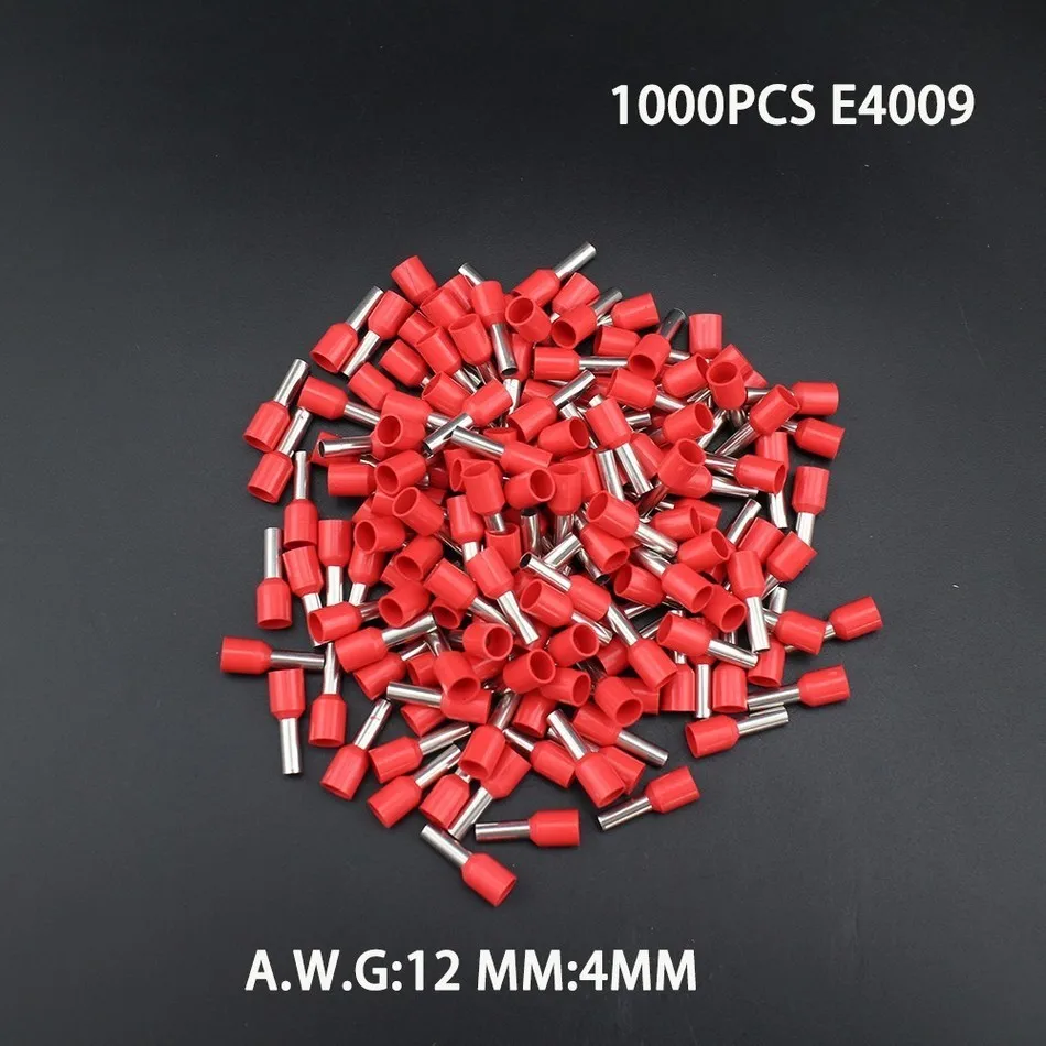 Новые поступления 1000 шт. E4009 12AWG медный обжимной соединитель изолированный шнур