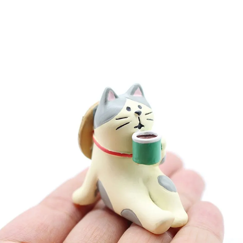 1 шт. милый напиток кофе кошка стол маленькие украшения пейзаж домашний