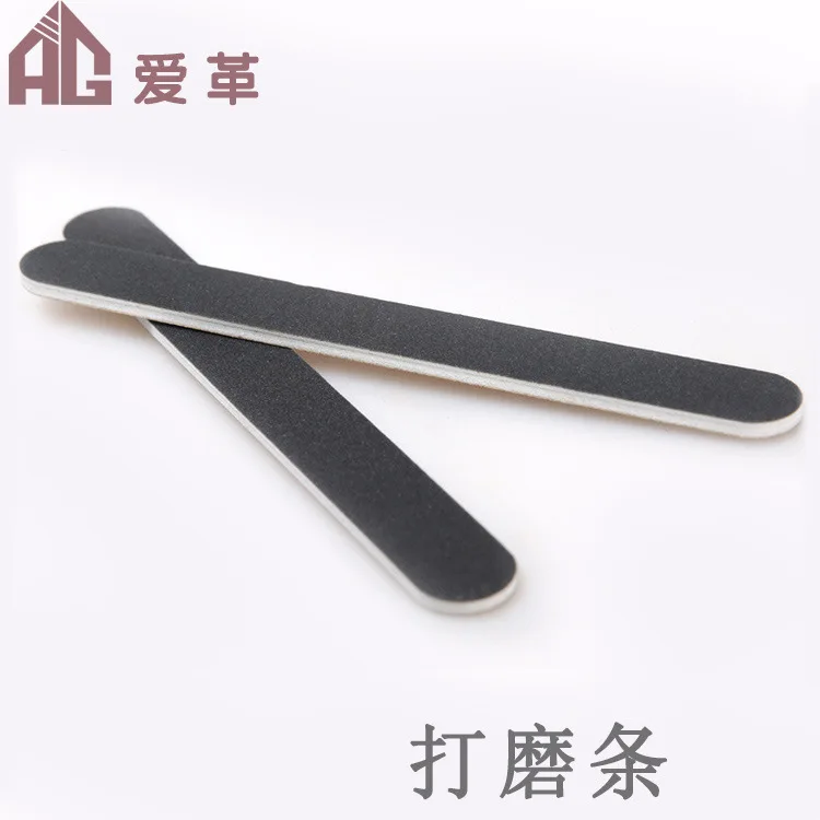 

50PCS DIY handmade leather makes double sided / polished strips thin sand files, leather grinding tools
