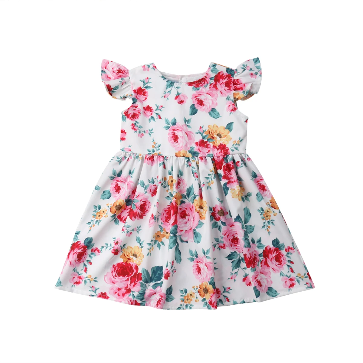 2019 Canis Summer Infant Baby Girl Kids Short Sleeve Casual Party Princess Outfit Clothes Floral Dresses | Детская одежда и обувь