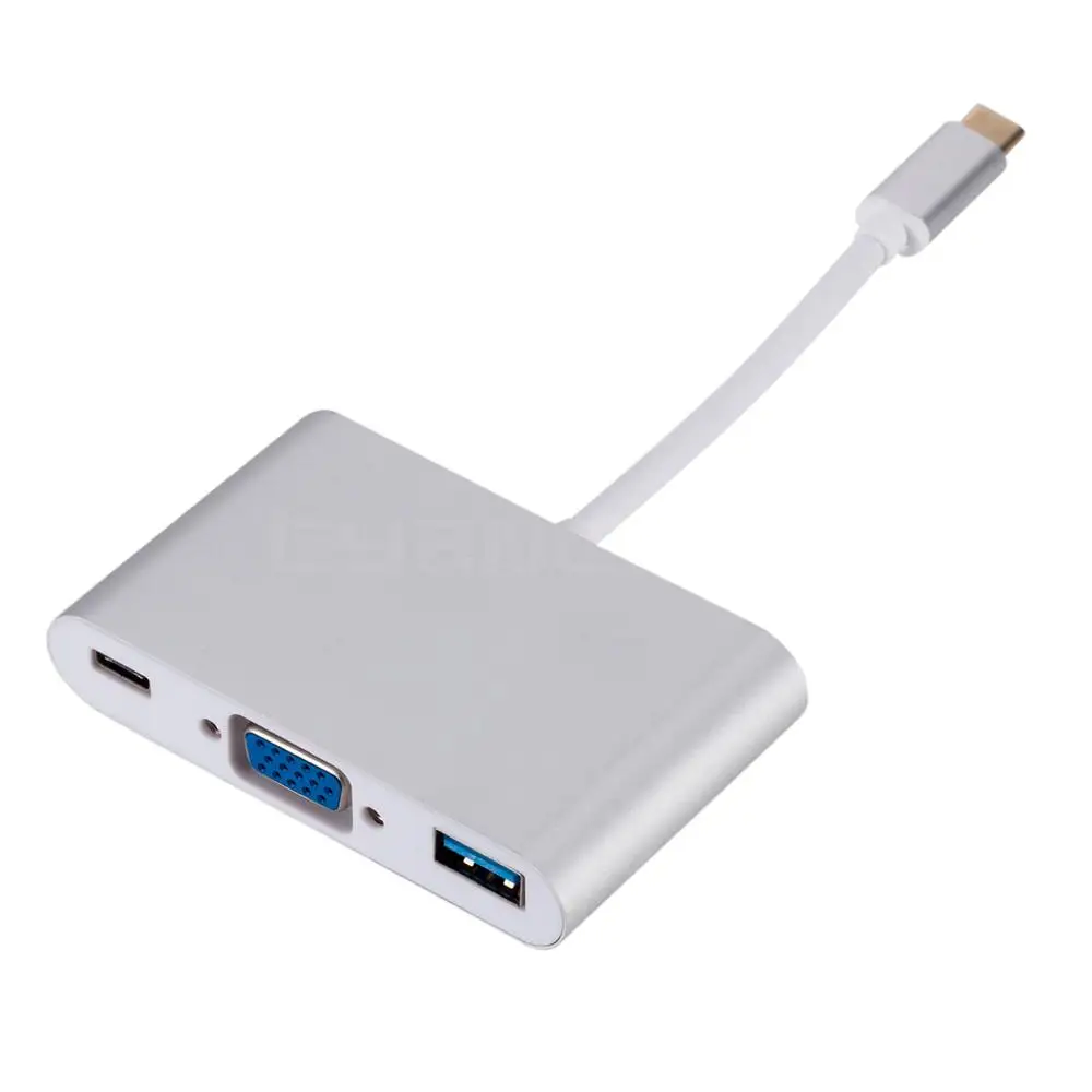 Адаптер Type C док станция USB 3 1 VGA HD 0 PD2.0 зарядный кабель для передачи данных и видео