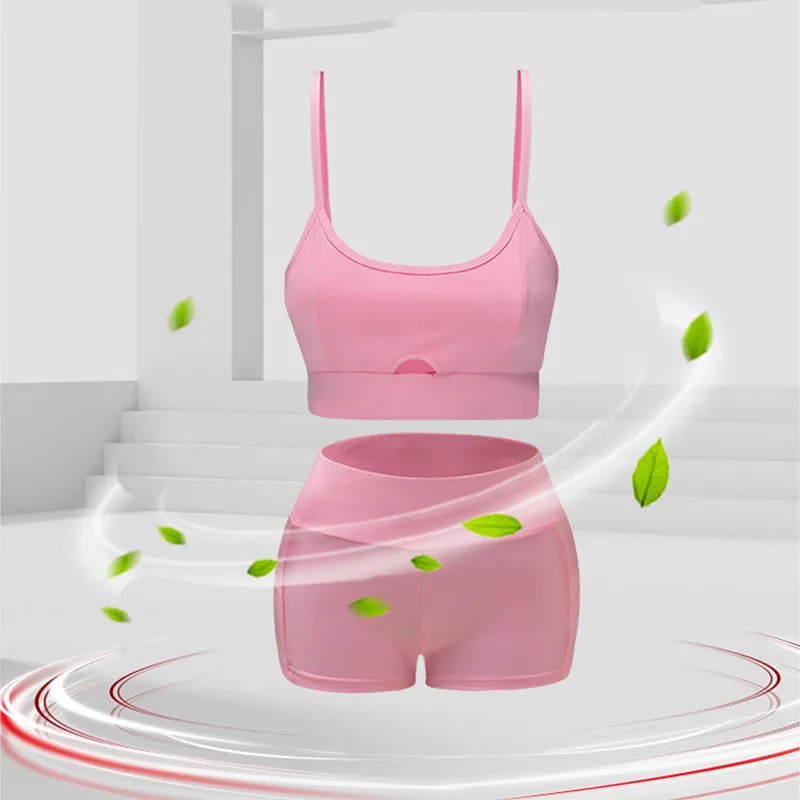 Новый Для женщин Йога Комплект пикантные спортивная рубашка + короткие