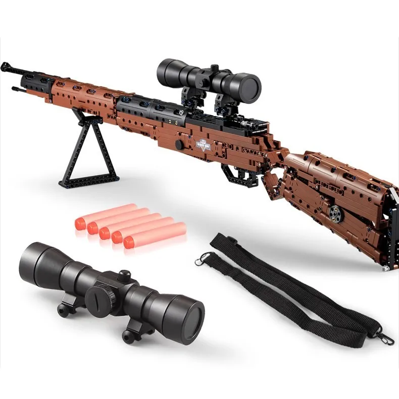 Двойной E Rifle большой размер 98K электрический пистолет игрушки строительные блоки