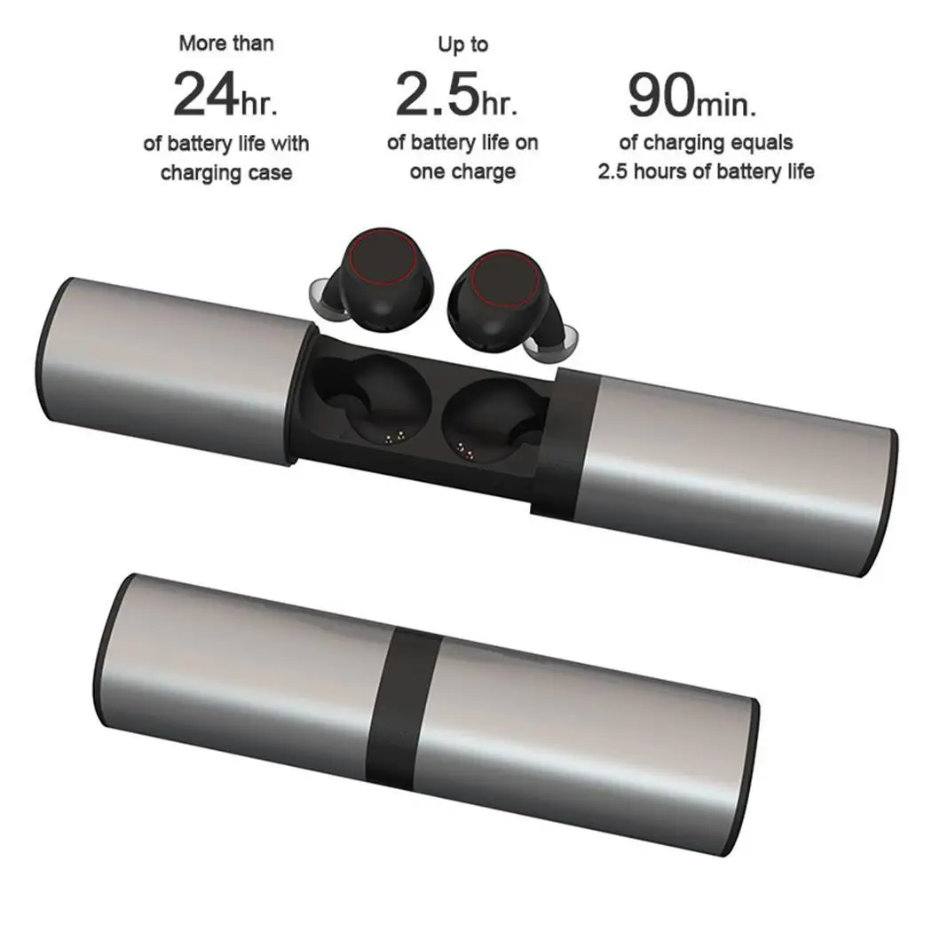Мини T1 наушники вкладыши TWS с V5.0 Bluetooth 3D True Беспроводной стерео микрофоном