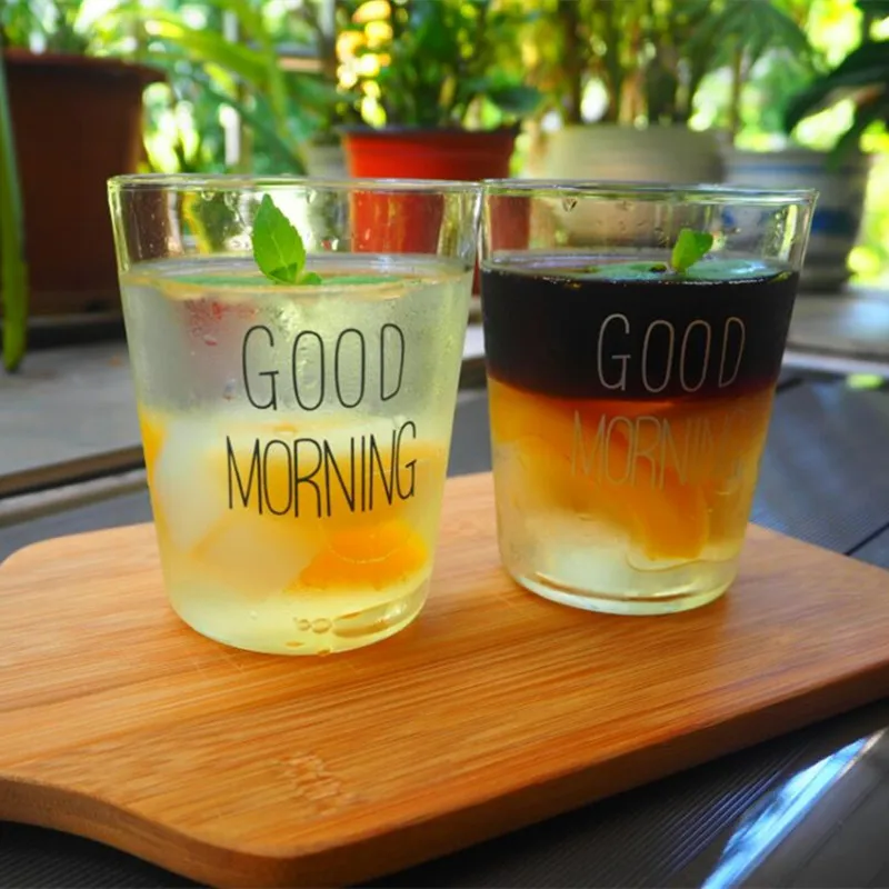 1 Pcs Lovely Glass Breakfast Cup Coffee Tea Milk Yogurt Mug Creative Good Morning Gifts 450ml | Дом и сад