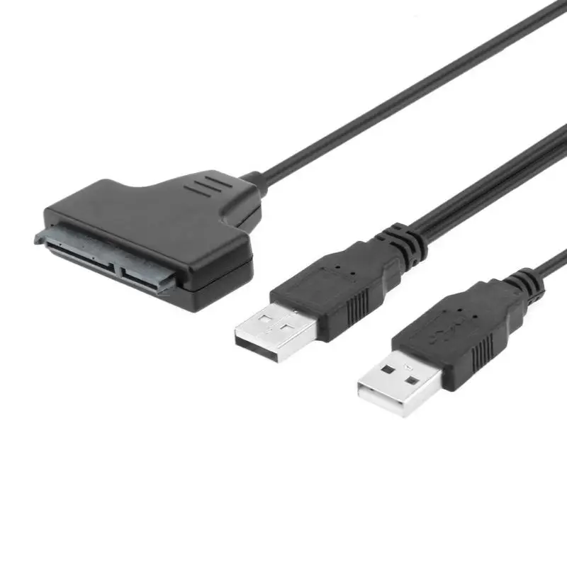 

USB 2,0 для SATA 7 + 15Pin конвертер кабель адаптер для 2,5 дюймов внешний SSD HDD жесткий диск 22 Pin Sata кабель для SSD HDD диск