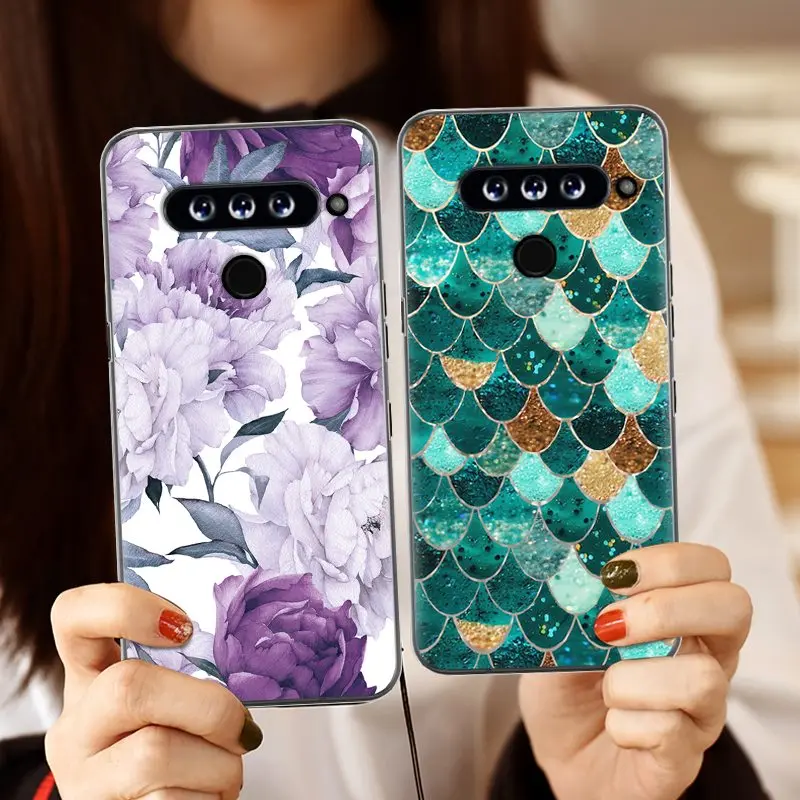 Мягкий чехол для телефона LG G8S / ThinQ Модный Цветной окрашенный крутой дизайн ТПУ