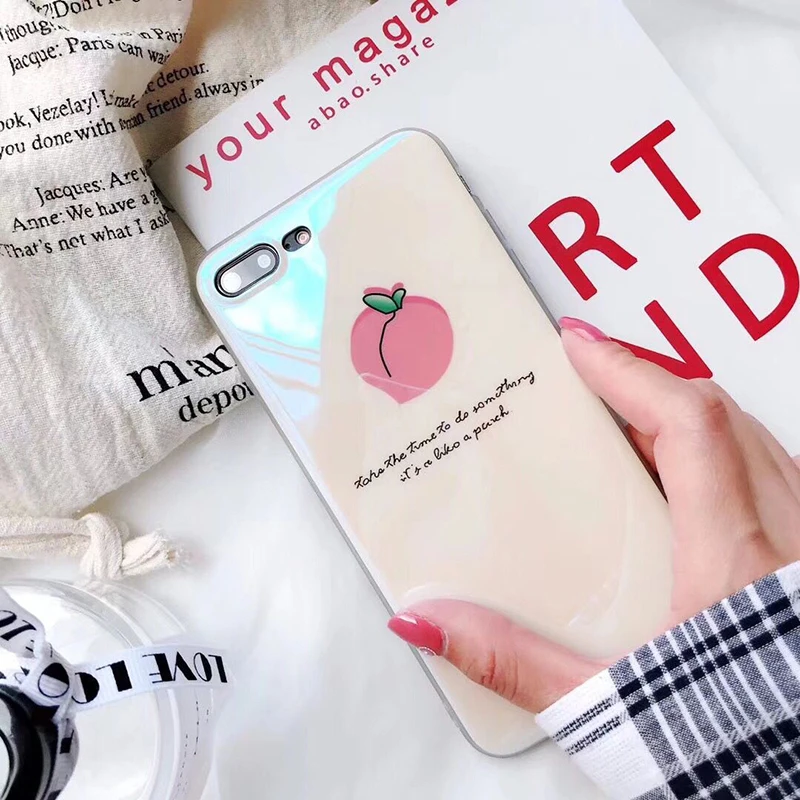 SUYACS популярный персиковый чехол для телефона в подростковом стиле iPhone XR XS Max 6 6S 7 8