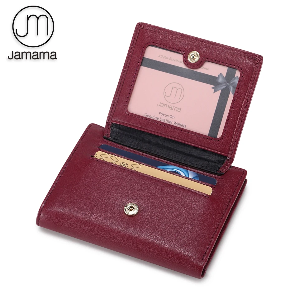 Кошелек jamarna женский натуральная кожа коровья тонкий кошелек для монет держатель