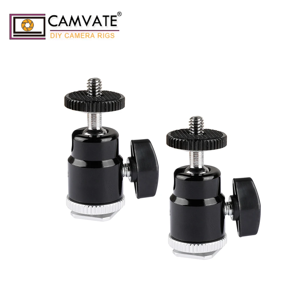 CAMVATE 2 шт. 360 ° вращаться мини шаровая Головка с 1/4 &quot 20 представляет наиболее