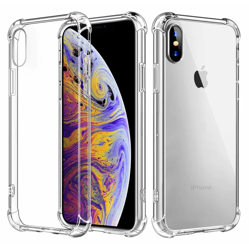 Противоударный прозрачный чехол из ТПУ с воздушной подушкой для iPhone X XR XS Max 8 7 6