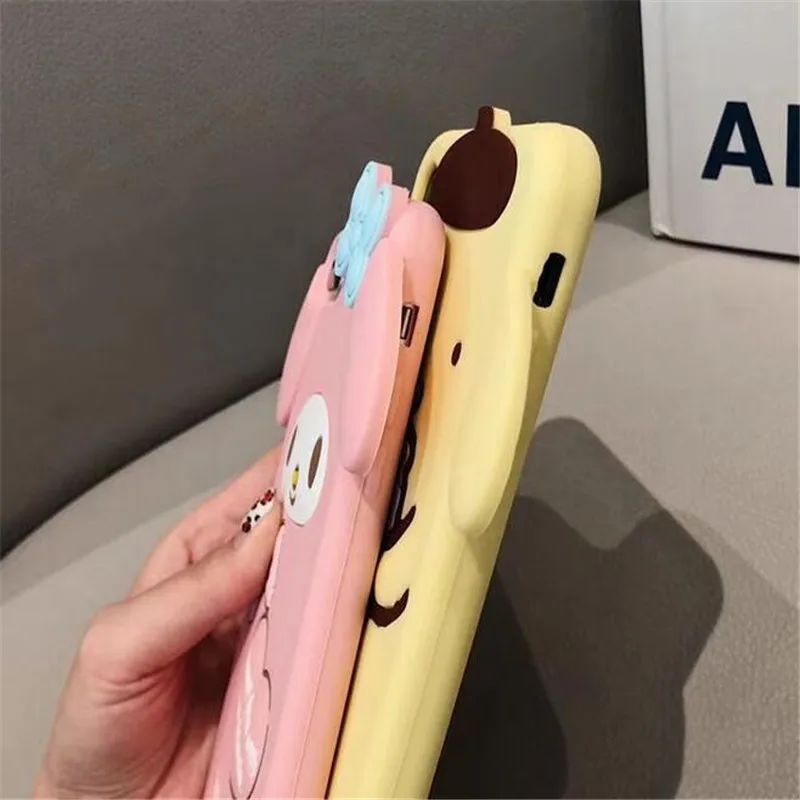 Милый мультяшный пудинг собака Большое Ухо Pet чехол для телефона iphone X 8 7 6 Мягкий