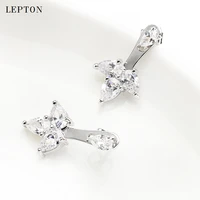 lepton drops of water zircon earrings ear gold silvery color clear zircon earings earring stud earrings for women jewelry