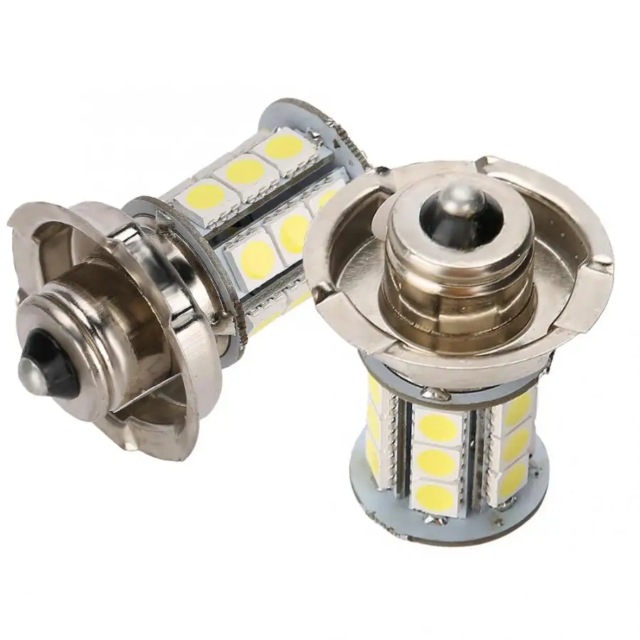 Universal Motorcycle Headlight Bulbs 2 PCS 12V P26 S24 SMD LED Car 6000k Aluminum| |