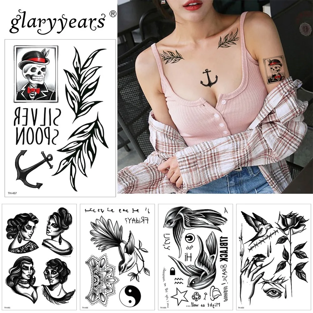 Временная тату наклейка glaryyears 1 лист горячая поддельная татуировка
