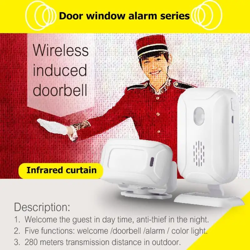 Индуктивный беспроводной дистанционный отдельный приветственный дверной