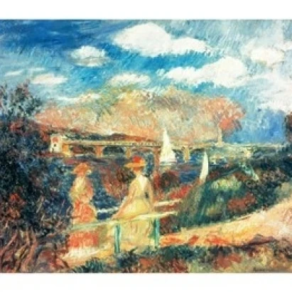 The banks of the Seine at Argenteuil 1880 постер печать Пьер-Огюст Ренуар (24x18) |