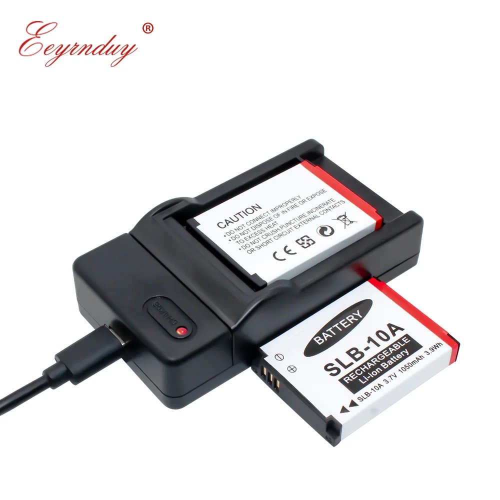 Сменная батарея (2 комплекта) и зарядное устройство USB для SAMSUNG SLB 10A EX2F HZ15W SL202 SL420 SL620