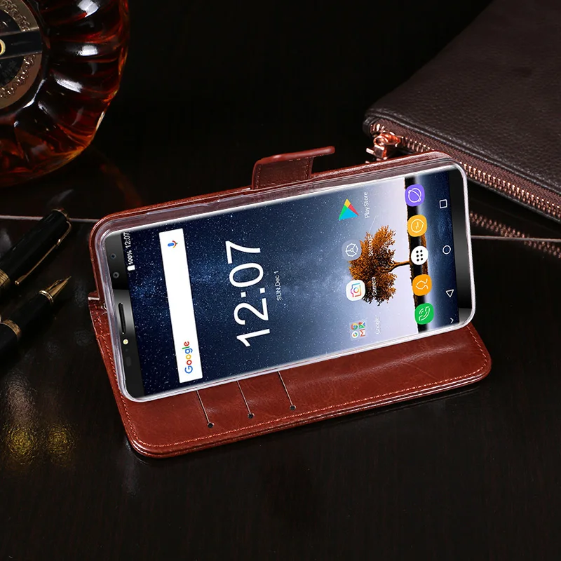 Для Oukitel K6 чехол Роскошный кожаный для телефона защитный Чехол бумажник с