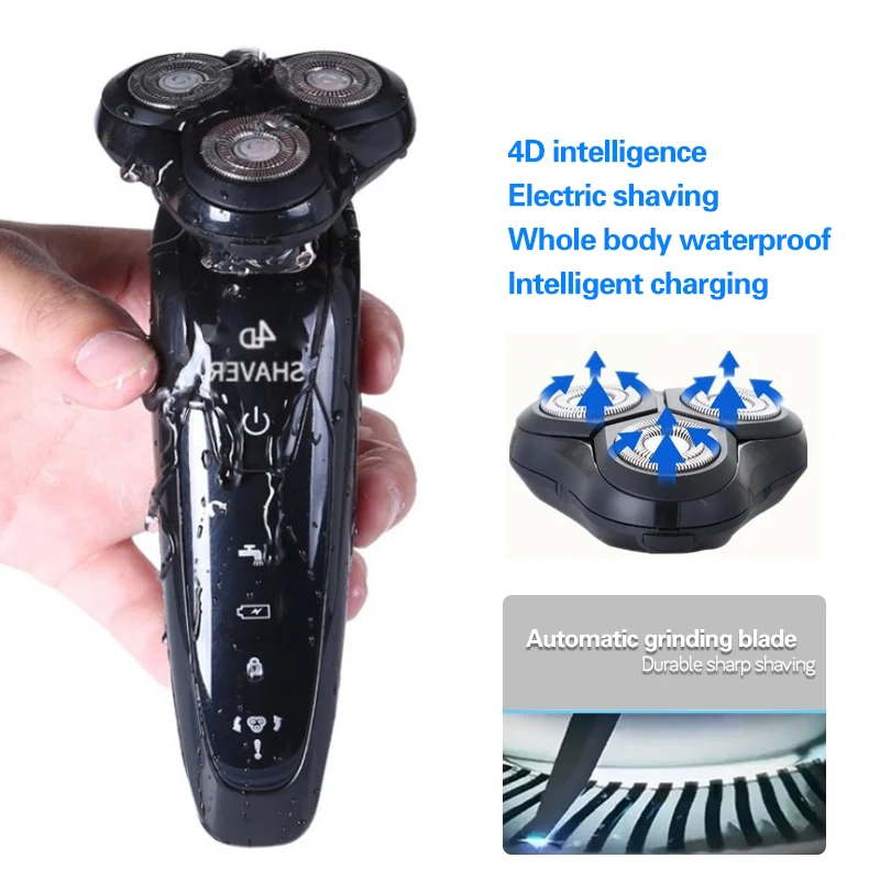 ANIMORE Men's 4D Electric Shaver 4 IN 1 Beard Trimmer Rechargeable Razor for Men Shaving Machine Face Care ES-03 | Бытовая техника