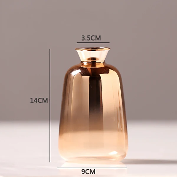 Стеклянная ваза LUDA Скандинавская Гальваническая Золотая стеклянные вазы для