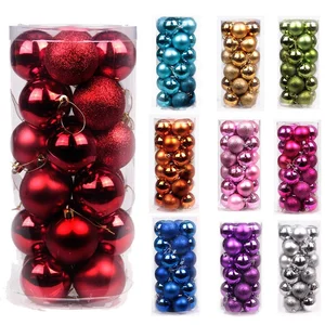 3 см 24 шт.компл. 11 цветов новогодний шар украшение диаметр Рождественские шары украшения подарок подвесное украшение (Размер: 30 мм)