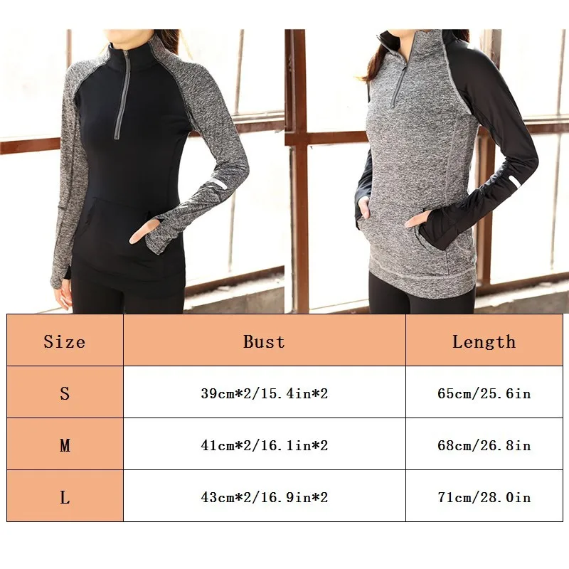 VEAMORS Женская футболка для бега на молнии йоги топы с длинными рукавами женщин