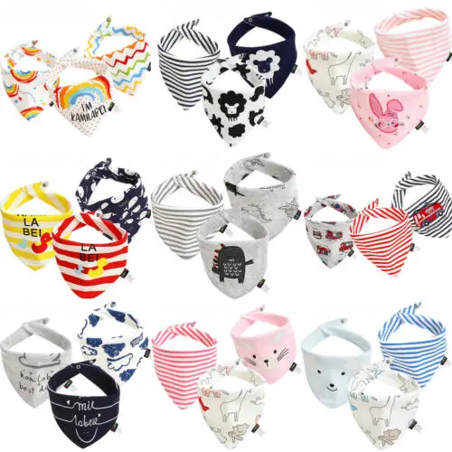 3 Pieces Kids Baby Feeding Head Scarf Towel Bib Newborn Boy Girl Cute Saliva Triangle Dribble Burp Cloths | Детская одежда и обувь