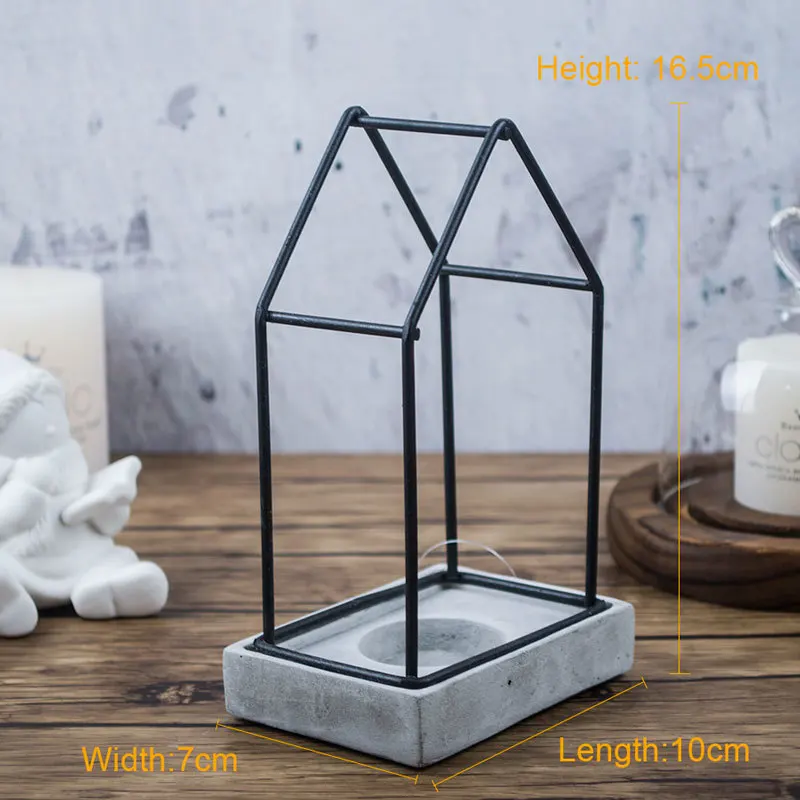 DH промышленных стиль подсвечник бетона подвал tealight домой украшения свадебный