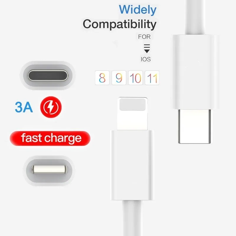PD зарядный кабель для USB C к Lightning iPhone Xs X 8 pin Type быстрое зарядное устройство Macbook iphone