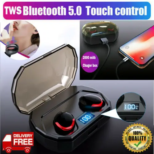 TWS Bluetooth 5 0 гарнитура водонепроницаемые беспроводные наушники с сенсорным