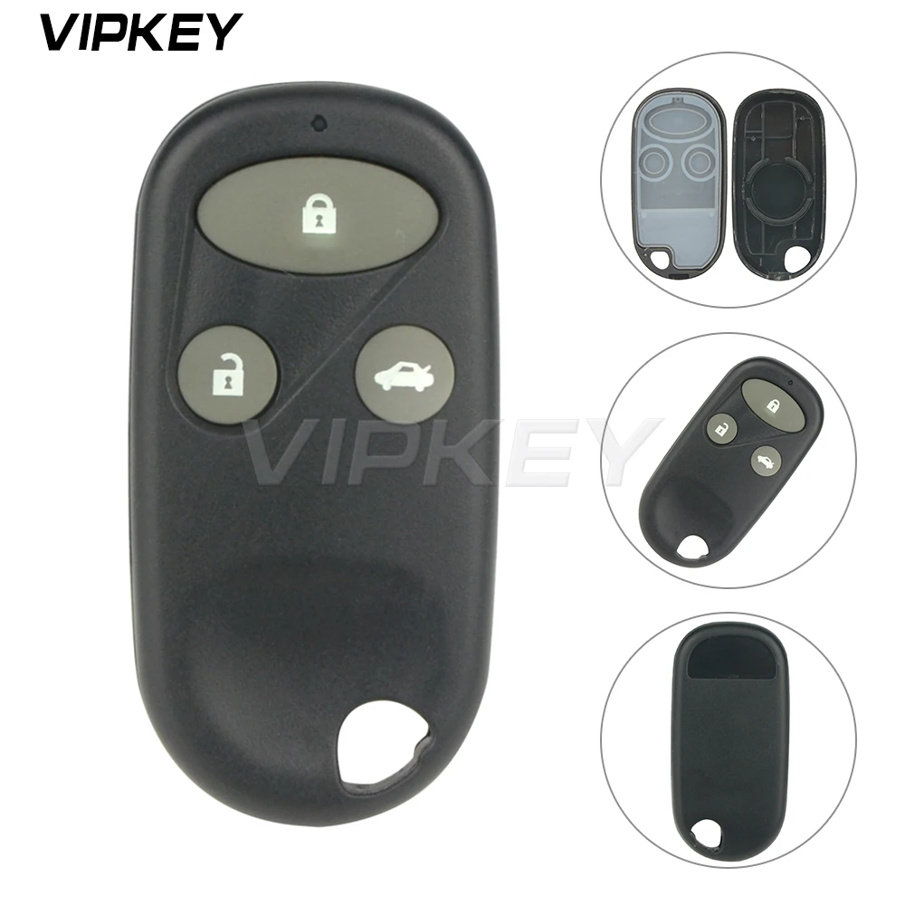 

Remotekey Car Style Remote Key Fob Shell 3 Buttons for Honda Civic CRV Accord Jazz Fit Odyssey Keyless Entry Case replacement