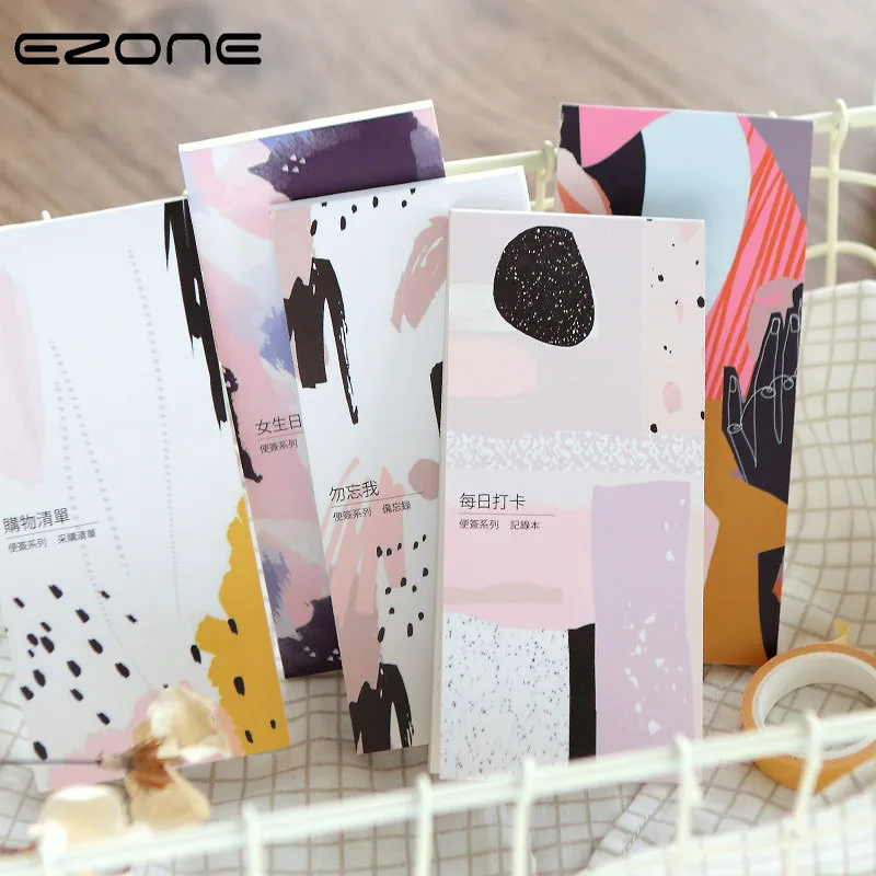

Наклейки EZONE для планера, Стикеры для заметок, разные цвета, креативные простые узоры, Офисные Канцтовары
