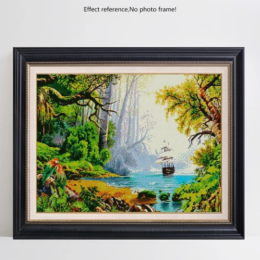 EverShine DIY Diamond Mosaic Full Square Scenery Cross Stitch 5D Painting Lake Picture Of Rhinestones Embroidery | Дом и сад