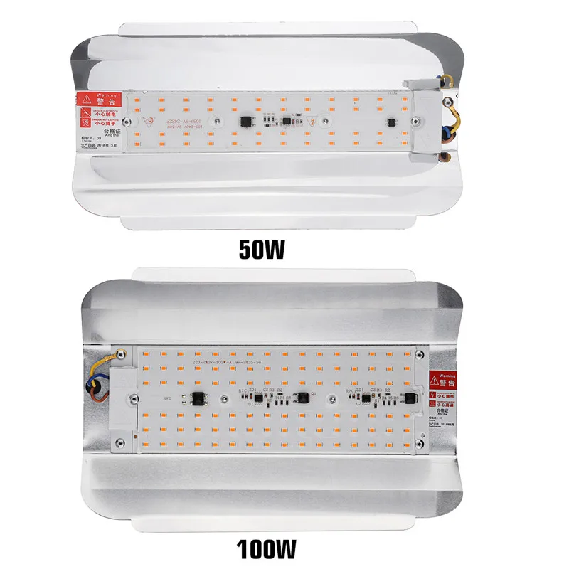 Светодиодный фитозаливающий светильник s 50 Вт 100 5730smd 60 лм/Вт высокая мощность