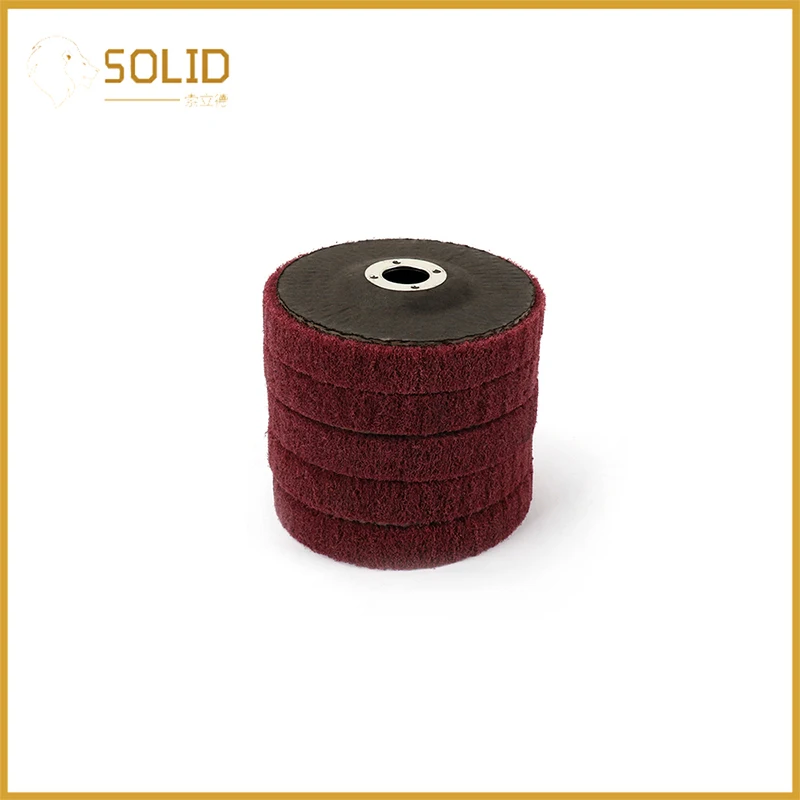 

4 inch Nylon Abrasive Polishing Buffing Fiber Flap Wheel Disc for Effective Dry Sanding, Polishing and Contour Work 5Pcs