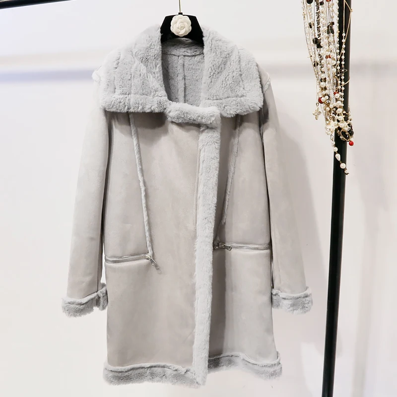 Женское пальто с карманами Inverno Jaquetas Feminino длинное однотонное отложным воротником