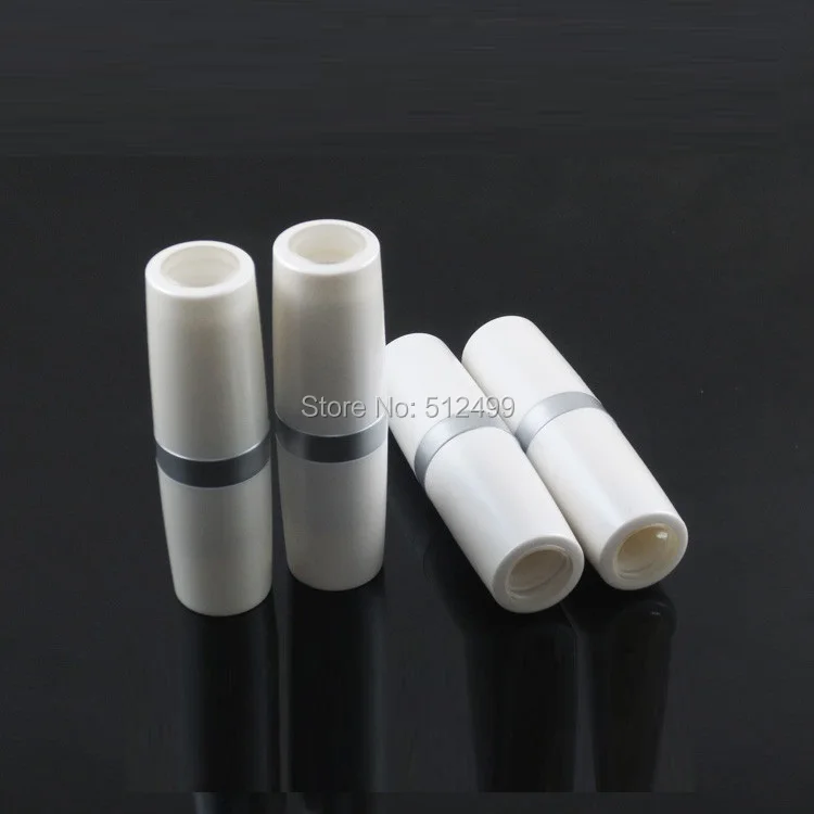 10/30/50/100pcs 11.8mm Mold filling DIY empty 4g Pearl white lipstick tube clear top Mouth wax Lip balm plastic | Красота и здоровье