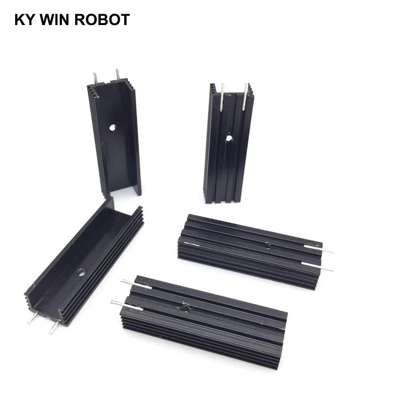 10pcs Free Shipping Aluminium TO-220 Heatsink TO 220 Heat Sink Transistor Radiator TO220 Cooler Cooling 15*10*50MM With 2Pin | Электронные
